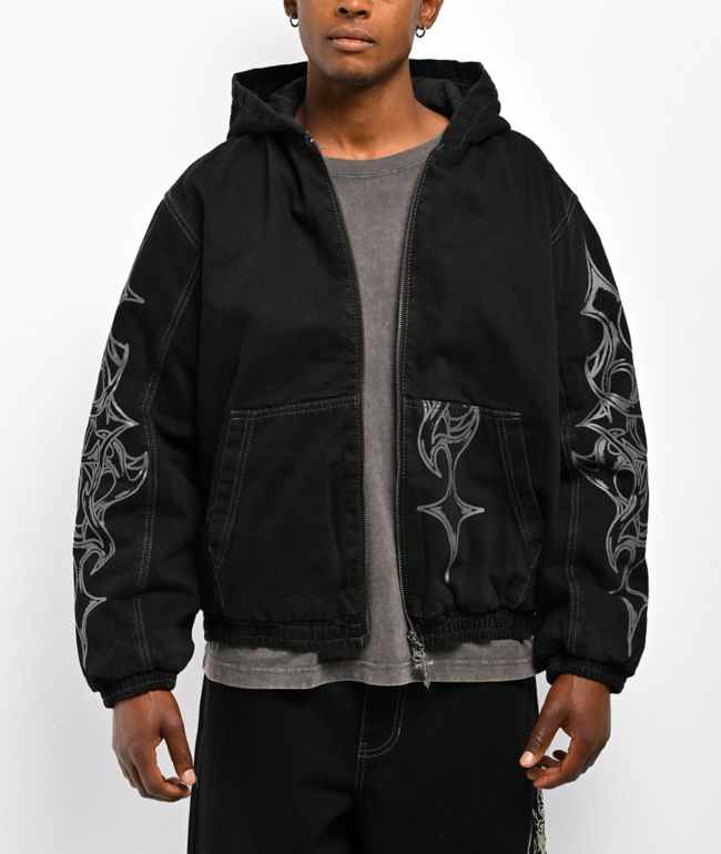 Vitriol Oblivion Black Wash Denim Crop Jacket - Vitriol