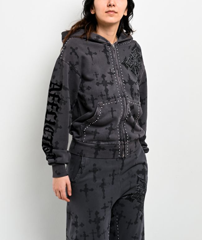 Affliction Stone Grail Grey Zip Hoodie - Affliction