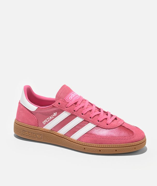 adidas Originals Handball Spezial Pink & White Skate Shoes - adidas