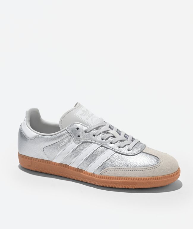 adidas Originals Samba OG Silver & White Shoes - adidas