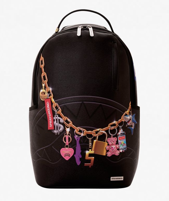 Sprayground Painted Hanging Stuff Black Backpack - Sprayground