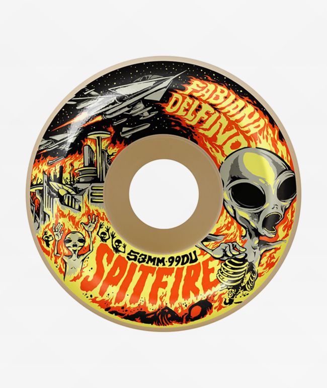 Spitfire Delfino Formula Four Invasion Conical 53mm 99a Natural Skateboard Wheels - Spitfire