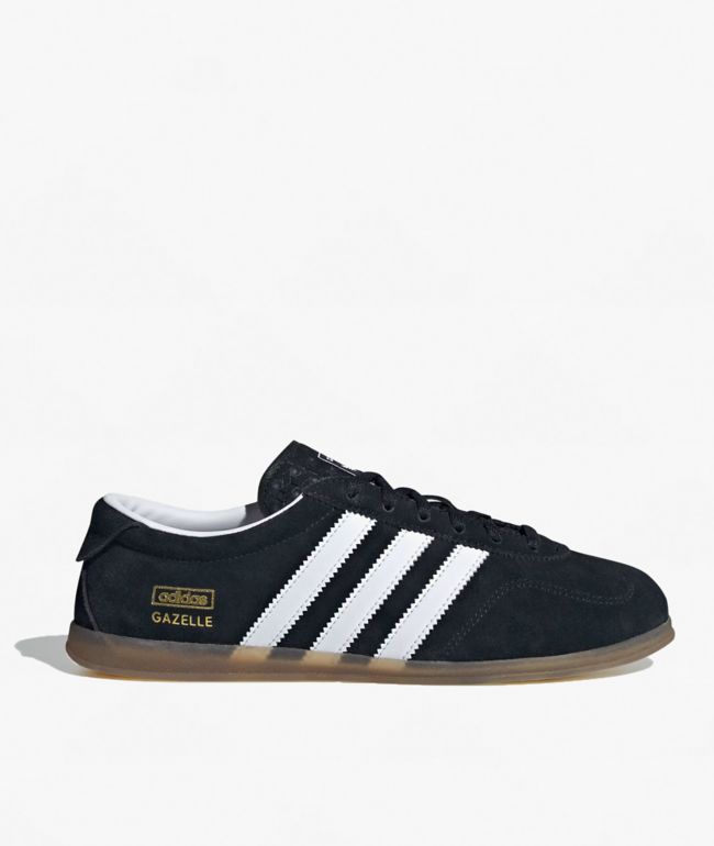 adidas Women's Gazelle Lo Pro Black & White Shoes - adidas