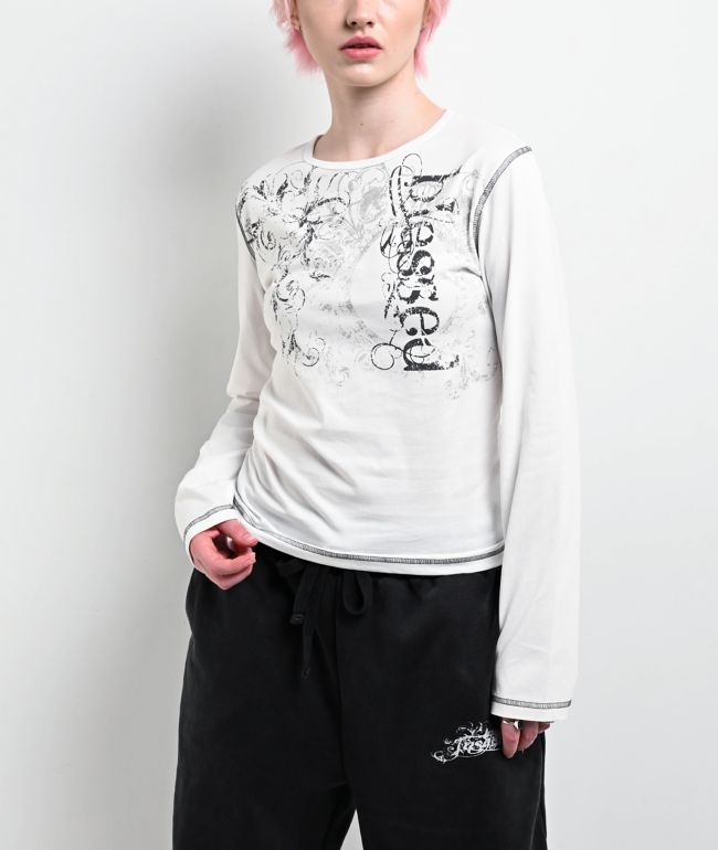 Insomnia Visuals Blessed White Long Sleeve T-Shirt - Insomnia Visuals