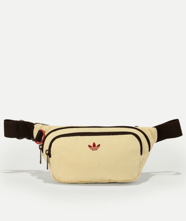 adidas Originals For All Warm Vanilla Yellow, Aurora Coffee Brown & Team Victory Red Fanny Pack - adidas