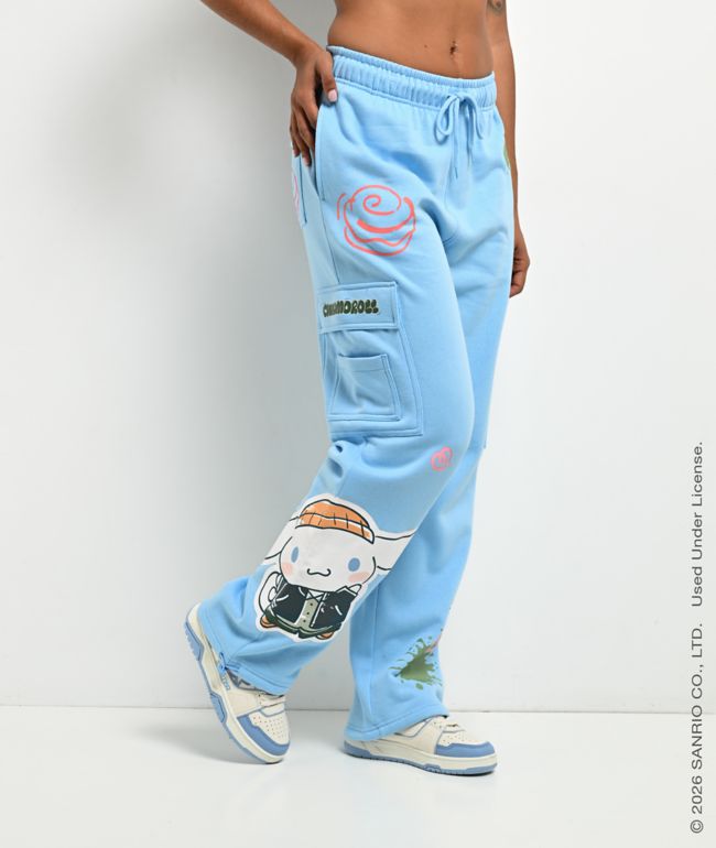Hello Kitty® And Friends | A.LAB Cinnamoroll™ Street Graffiti Blue Cargo Sweatpants - Hello Kitty And Friends