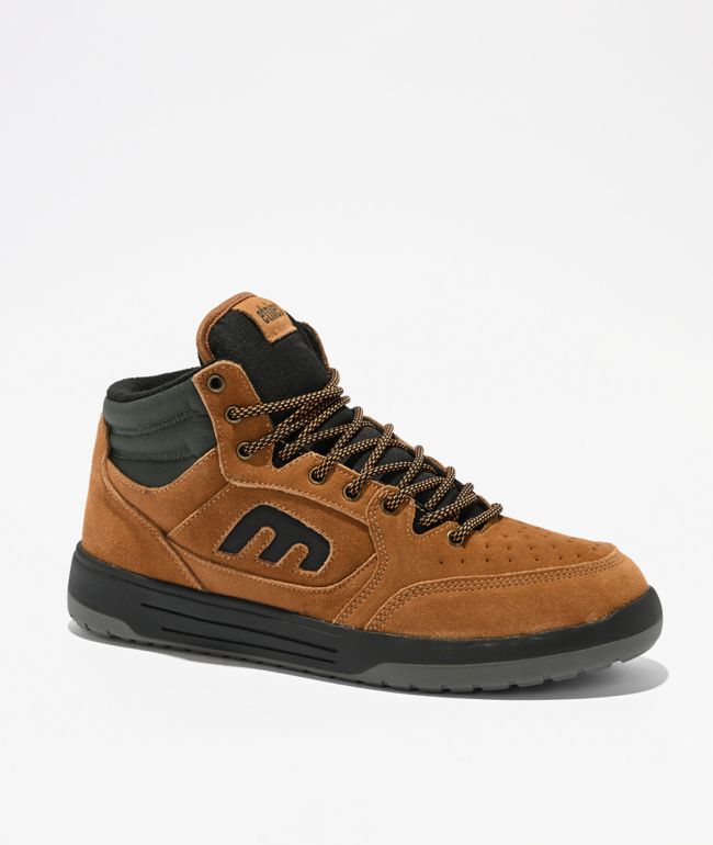 etnies Loot Water Resistant Brown & Black High Top Shoes - etnies