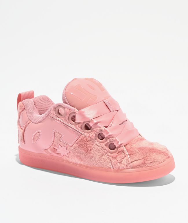 DC Court Graffik Puff Pink Skate Shoes - DC