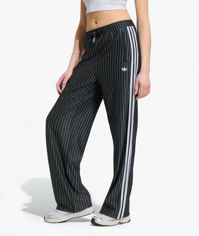 adidas Originals Adicolor Classics Pinstripe Firebird Grey Loose Fit Track Pants - adidas