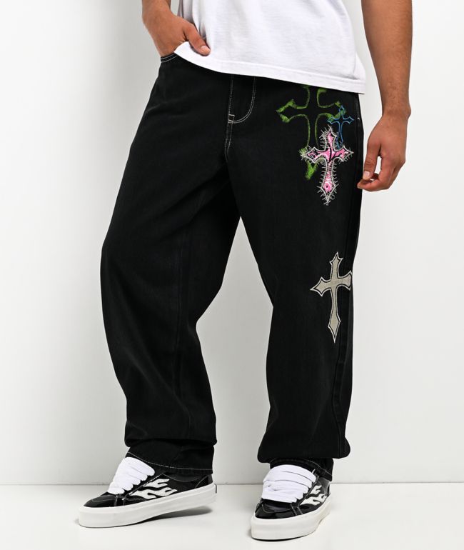 Ninth Hall Ambush Criss Cross Black Jeans - Ninth Hall