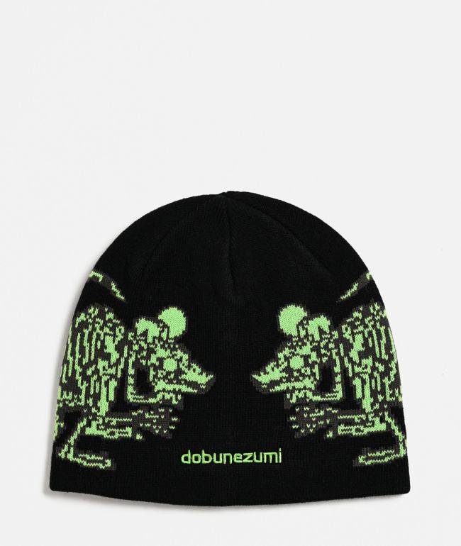 Corduroy Dobunezumi Black Skully Beanie - Corduroy