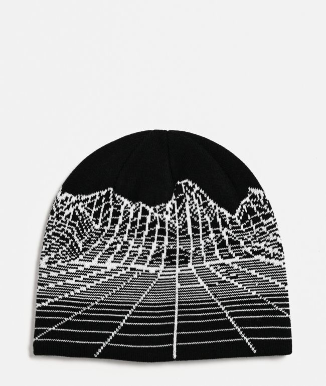 Corduroy Digital Mountain Black Skully Beanie - Corduroy