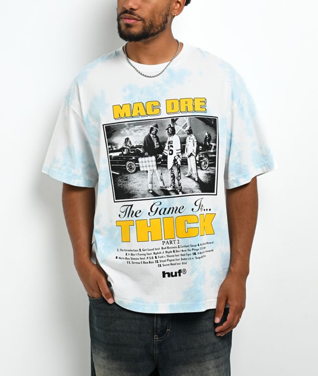 HUF x Mac Dre Game Is Thick Blue Tie Dye T-Shirt - HUF
