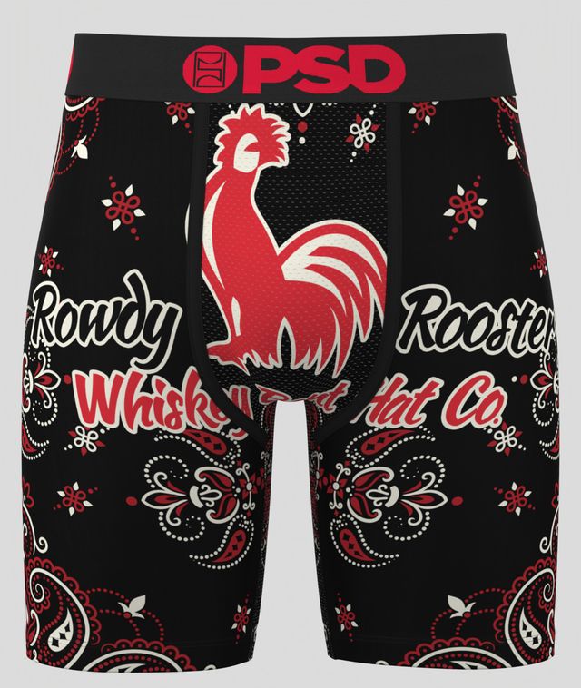 PSD x Whiskey Bent Rooster Black Boxers - PSD Underwear