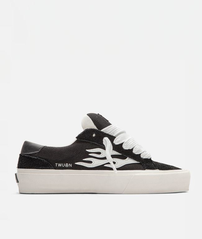 Straye Dixon Logan Puff Black & White Skate Shoes - Straye