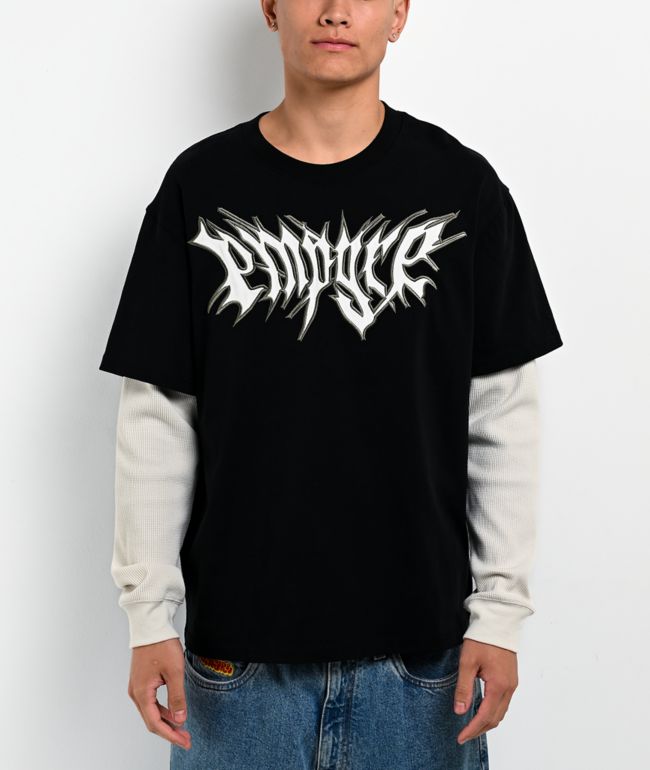 Empyre Stalker 2fer Black & White Long Sleeve T-Shirt - Empyre