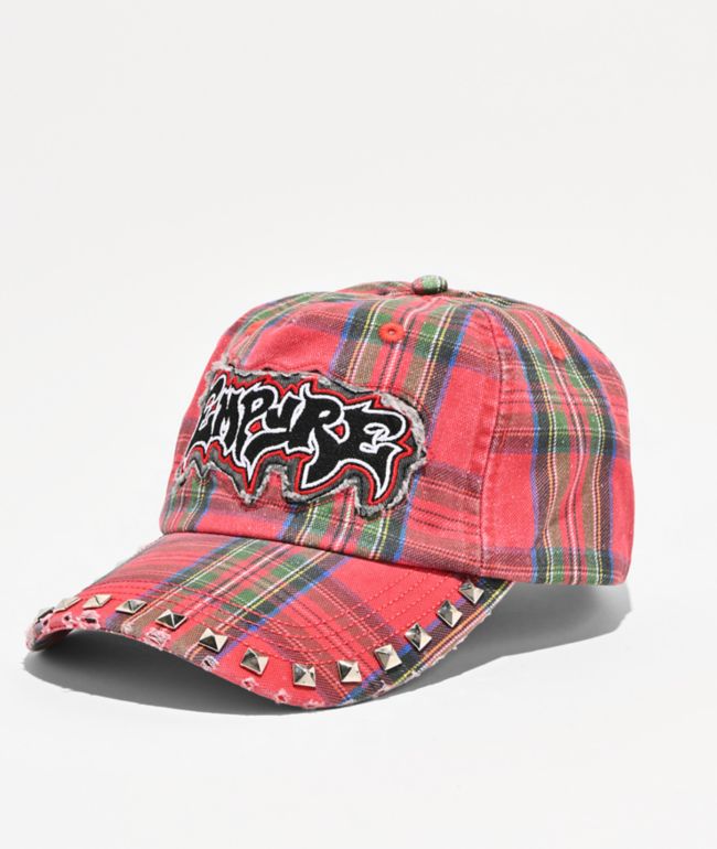 Empyre Defy Plaid Red Strapback Hat - Empyre
