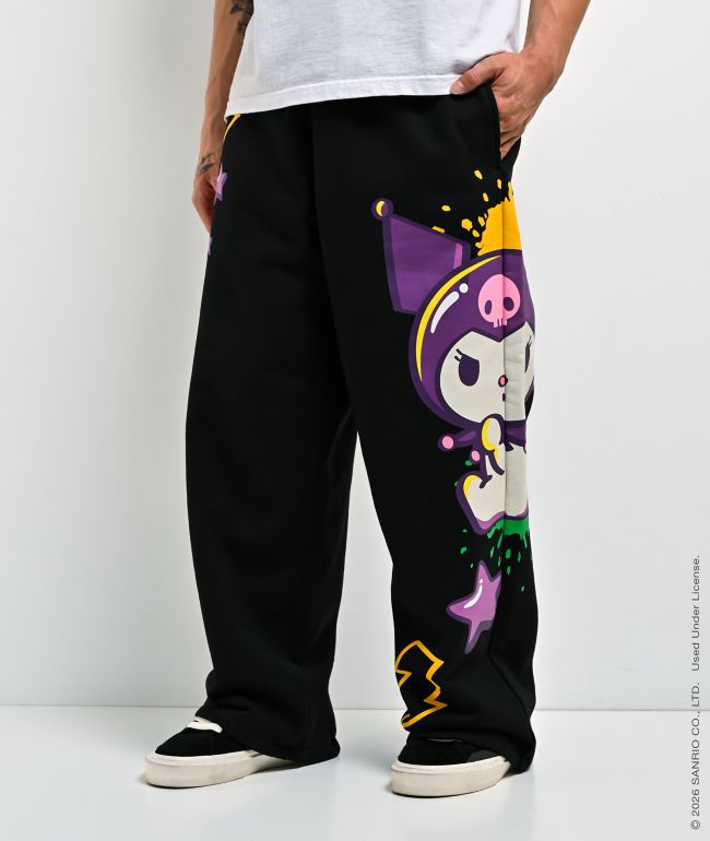 Hello Kitty® and Friends | A.LAB Kuromi™ Tokyo Skate Black Sweatpants - Hello Kitty And Friends