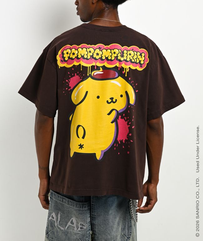 Hello Kitty® and Friends | A.LAB Pompompurin™ Tokyo Skate Brown T-Shirt - Hello Kitty And Friends