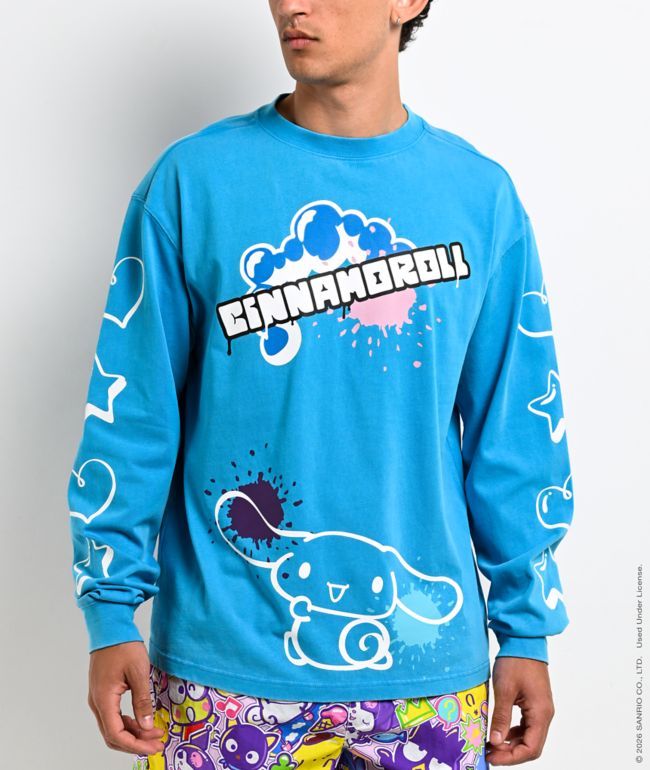 Hello Kitty® and Friends | A.LAB Cinnamoroll™ Tokyo Skate Blue Long Sleeve T-Shirt - Hello Kitty And Friends