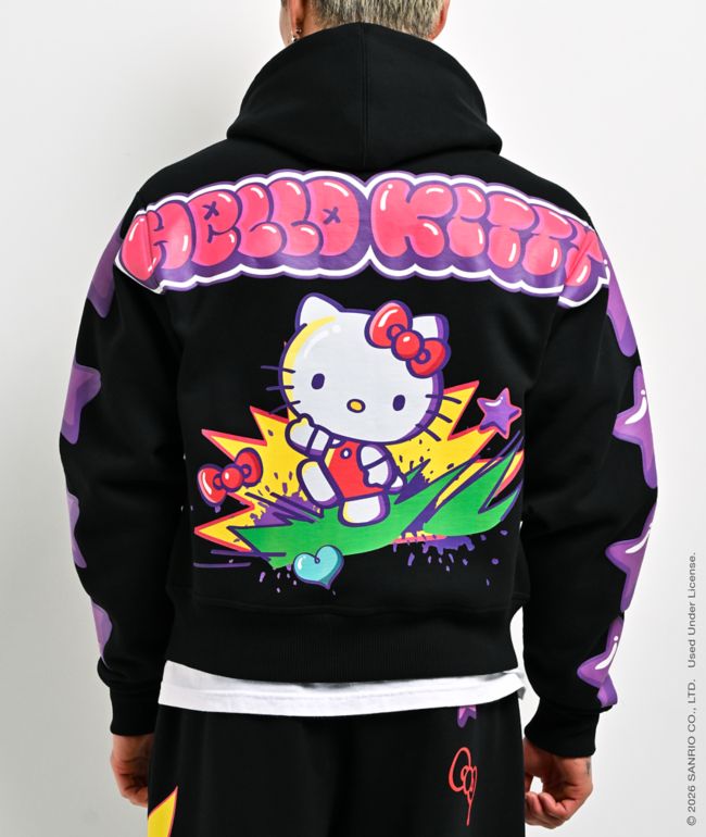 Hello Kitty® and Friends | A.LAB Hello Kitty® Tokyo Skate Black Zip Hoodie - Hello Kitty And Friends