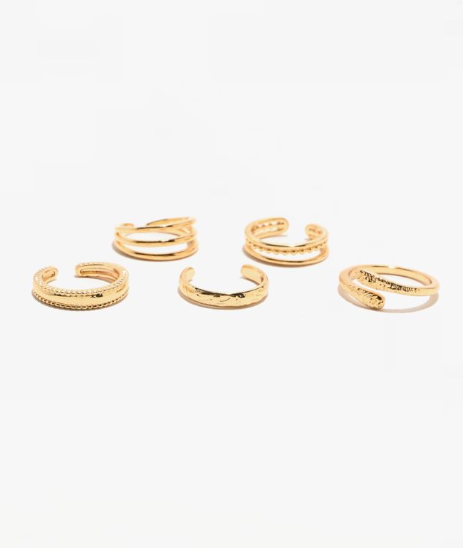 Ella Shea 5 Pack Gold Toe Rings - Ella Shea