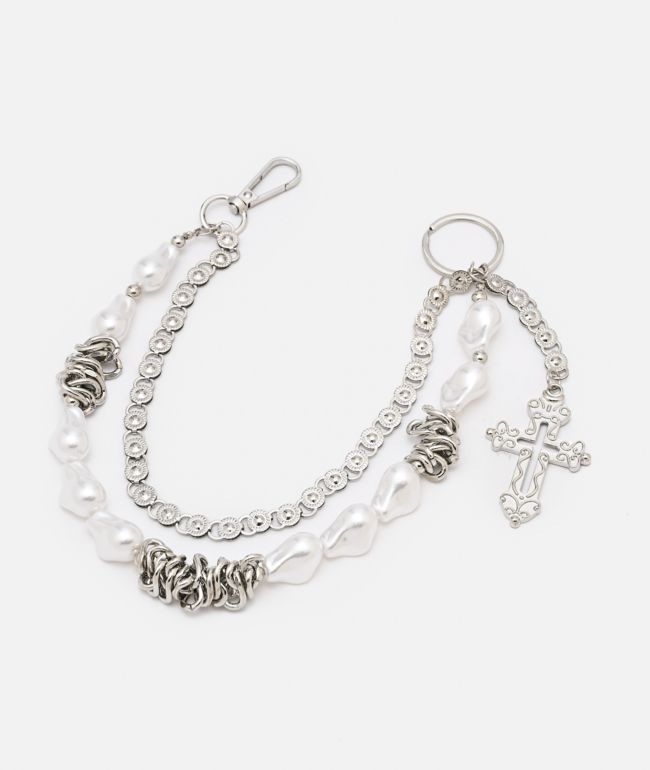 Ella Shea Pearl Silver Pocket Chain - Ella Shea