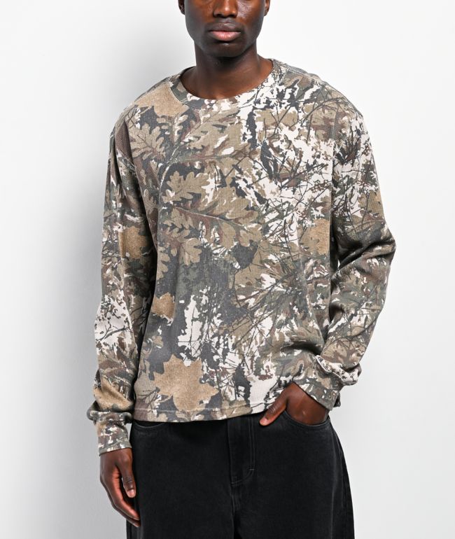 トップス FLEXWITME YOKO CAMO THERMAL LONG TEE ITA Flux Camo Thermal Long Sleeve T-Shirt | Zumiez