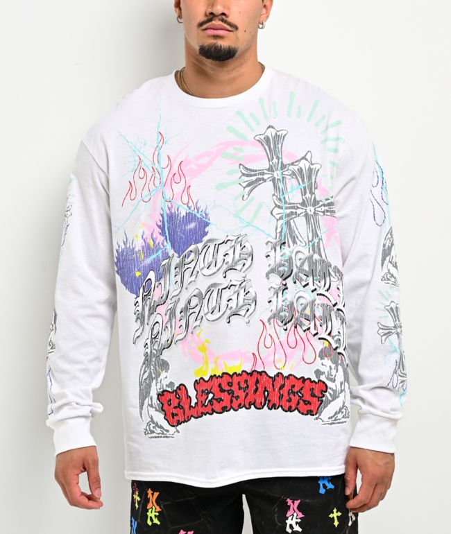 Ninth Hall Maxxxed Out White Long Sleeve T-Shirt - Ninth Hall