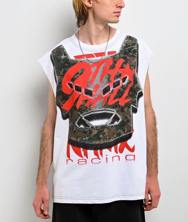 Ninth Hall Nitro Mayhem White Tank Top - Ninth Hall