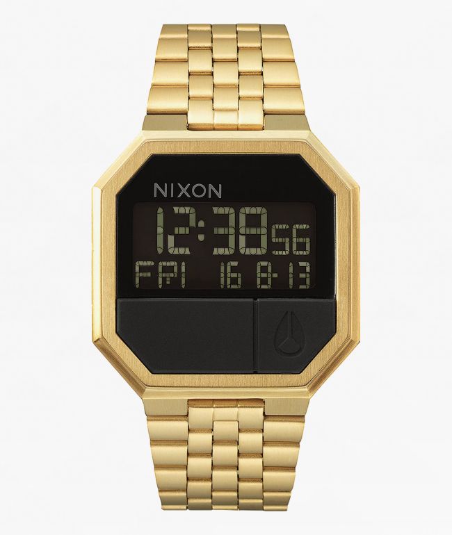 Nixon Re-Run All Gold Digital Watch - Nixon Watches