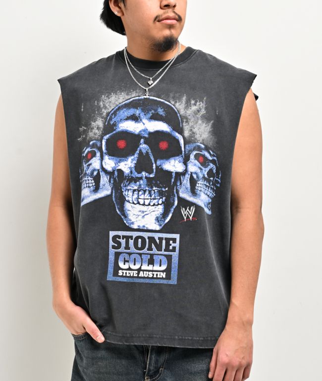 WWE Bad To The Bonz Black Wash Tank Top - WWE