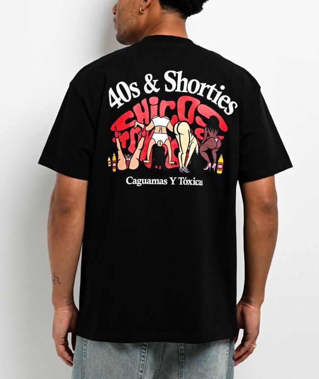 Chicos Toxicos x 40s & Shorties Caguamas Black T-Shirt - Chicos Toxicos