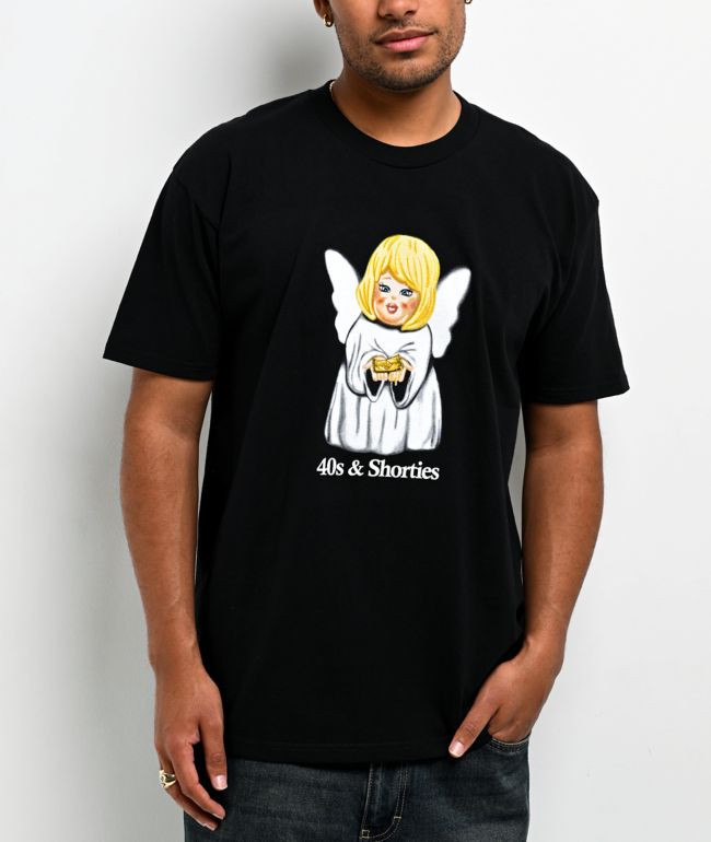 Chicos Toxicos x 40s & Shorties Angels Black T-Shirt - Chicos Toxicos