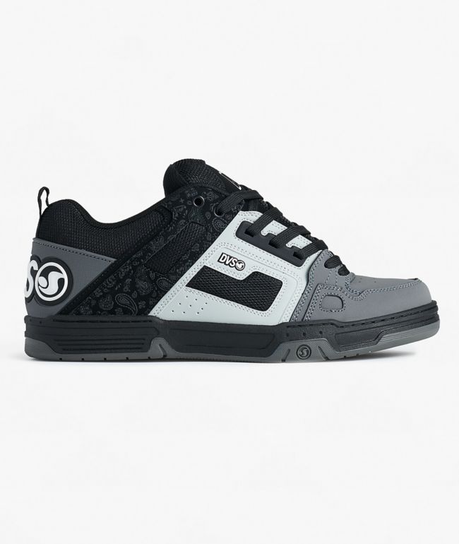 DVS Comanche Paisley Black & Charcoal Skate Shoes - DVS Shoes