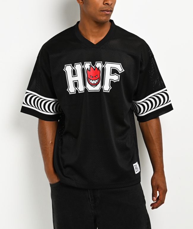 HUF x Spitfire Endzone Black Football Jersey - HUF