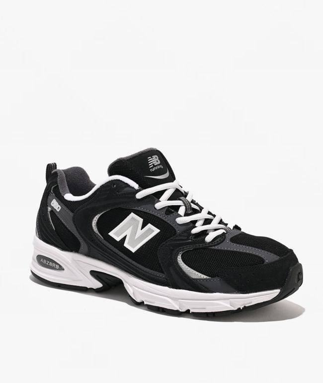 New Balance Lifestyle 530 Black & Silver Metallic Shoes - New Balance