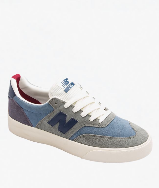 New Balance Numeric 340 Grey & Blue Skate Shoes - New Balance