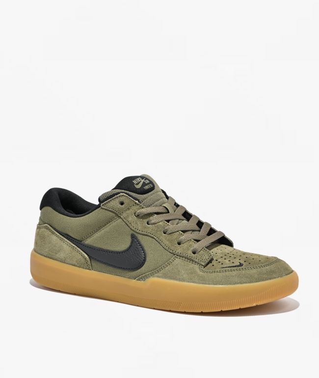Nike SB Force 58 Medium Olive, Gum & Black Skate Shoes - Nike