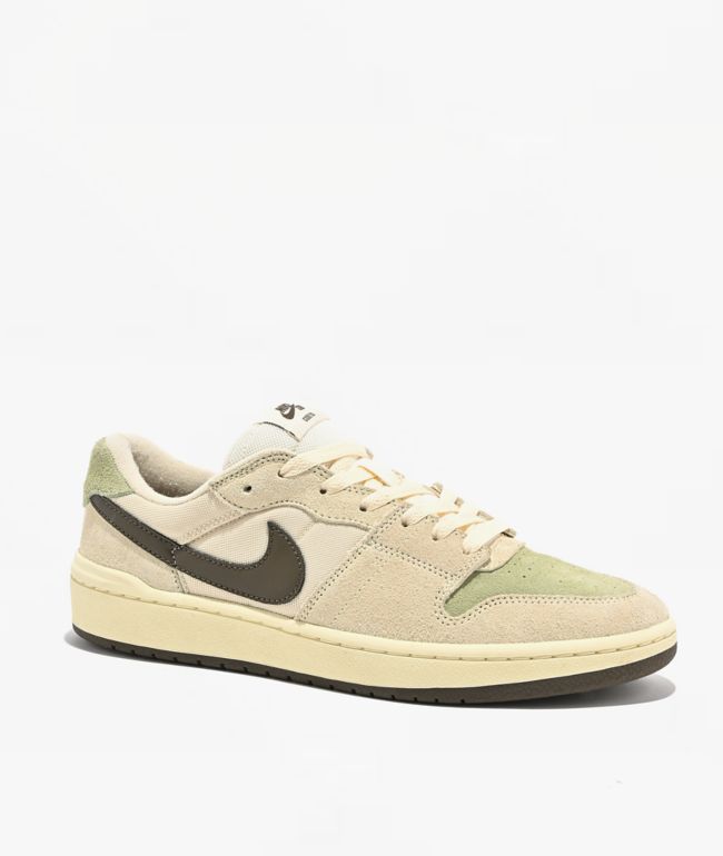 Nike SB Code 58 Beige & Green Skate Shoes - Nike