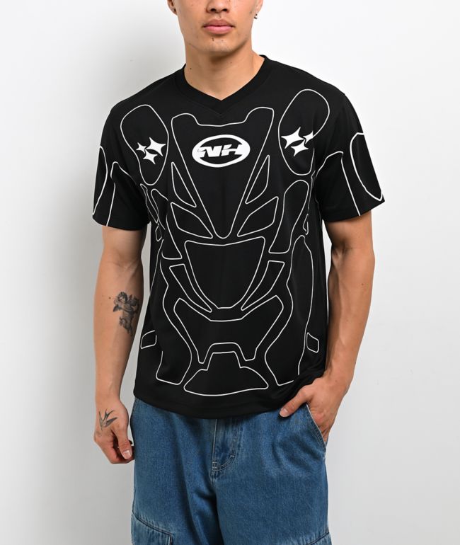 Ninth Hall Moto Black Soccer Jersey - Ninth Hall
