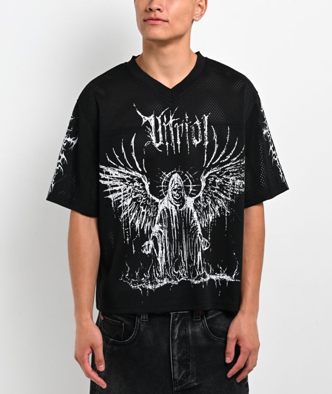 Vitriol Summoned Black Crop Football Jersey - Vitriol