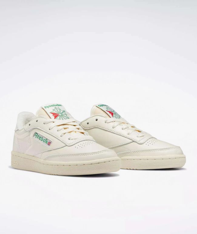 Reebok Club C 85 Vintage Chalk & Glen Green Shoes - Reebok