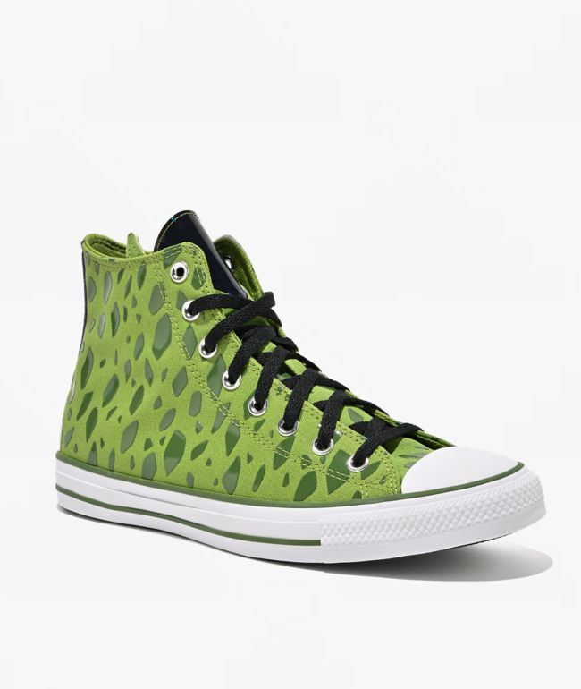Converse x Dragon Ball Z Cell Chuck Taylor All Star Green & White High Top Shoes - Converse