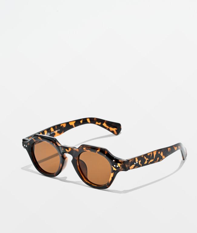 Petals and Peacocks Quantum Leopard Print Brown Sunglasses - Petals and Peacocks