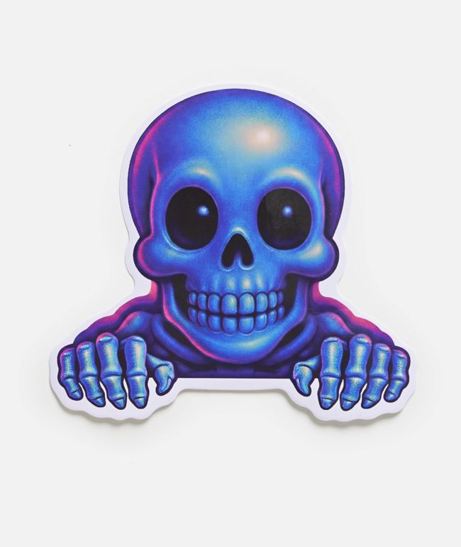 Acid Metal Skully Peeker Sticker - Acid Metal