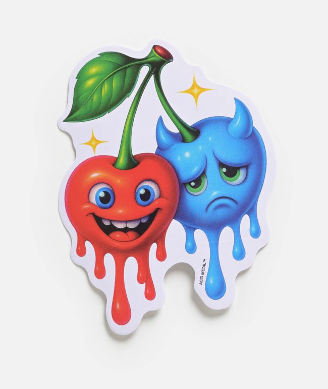 Acid Metal Cherry Friends Sticker - Acid Metal