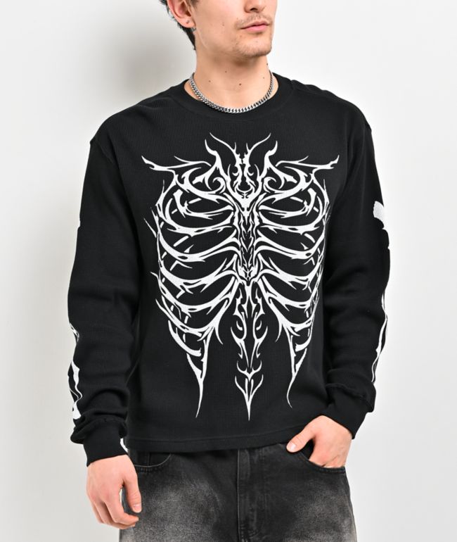 Vitriol Sternum Black Long Sleeve Thermal T-Shirt - Vitriol