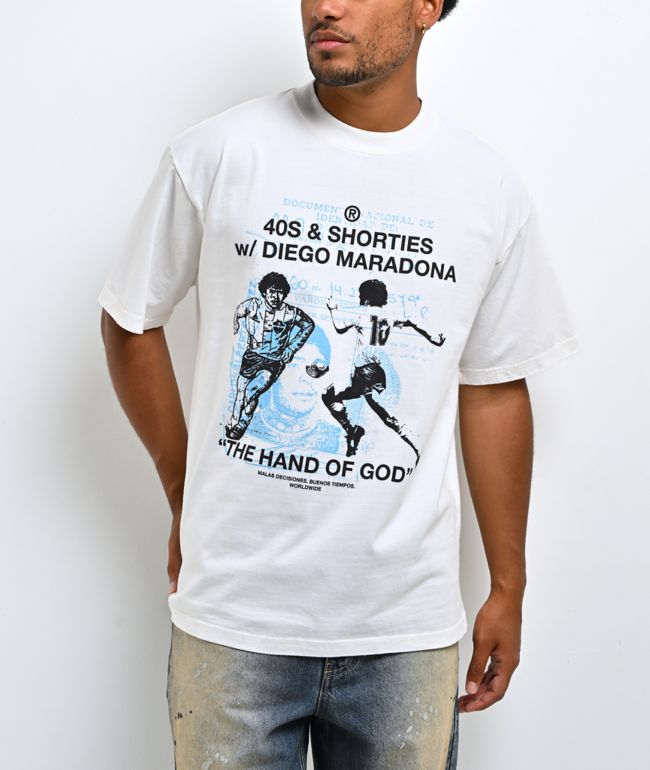 40s & Shorties Hand Of God White T-Shirt - 40s & Shorties