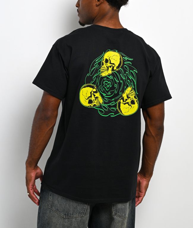 Creature Spiral Skull Black T-Shirt - Creature